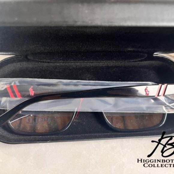 POLO PH2211 5668 Rectangle Shiny Black/Red/Black Demo Lens 55 mm Mens Eyeglasses - Picture 5 of 9